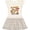 Natural with Stripes, variant on Inktastic My Grandma Loves Me Monkey Girls Toddler Dress
