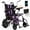 Purple, variant on HOVERHEART 4-Wheel Foldable Travel Electric Wheelchair & Mobility Scooter – 286 lb Heavy-Duty Power Chair, 15 km Range(Purple)