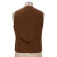 thumbnail image 5 of Timoontee Men's Vintage Suit Vest Casual Comfy Waistcoat Sleeveless V-Neck Jacket Vest Solid Button Down Vest Fall Fashion Vest Orange XL, 5 of 6