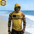 thumbnail image 2 of ZVNAΖH Men's UPF 50+ Sun Protection Hoodie Shirt, Long Sleeve with Built-in Face Cover & Thumb Holes, Quick Dry Activewear, S-3XL, 2 of 5