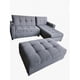 thumbnail image 3 of Sofá cama Tapatios muebles King Size Tela Oslo Gris Claro con Portavasos 3 piezas, 3 of 5