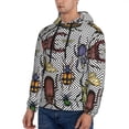 thumbnail image 3 of Picia Bright Insects Pattern Casual Men's Hoodie - Lightweight Hooded Sweatshirt with Kangaroo Pocket, Comfortable Pullover for Everyday, Travel-XX-Large, 3 of 7