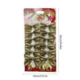thumbnail image 3 of HBBKVI Pre-tied Christmas Bows 12 Pcs, Gold Glitter Bow for Tree Wreath Garland Gift Wrapping, Holiday Party Decor, 3 of 6