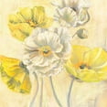 thumbnail image 2 of Rowan, Carol 26x26 White Modern Wood Framed Museum Art Print Titled - Gold and White Contemporary Poppies I, 2 of 4