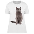 thumbnail image 1 of Adorable Russian Blue T-Shirt Women -Image by Shutterstock, Female Large, 1 of 2