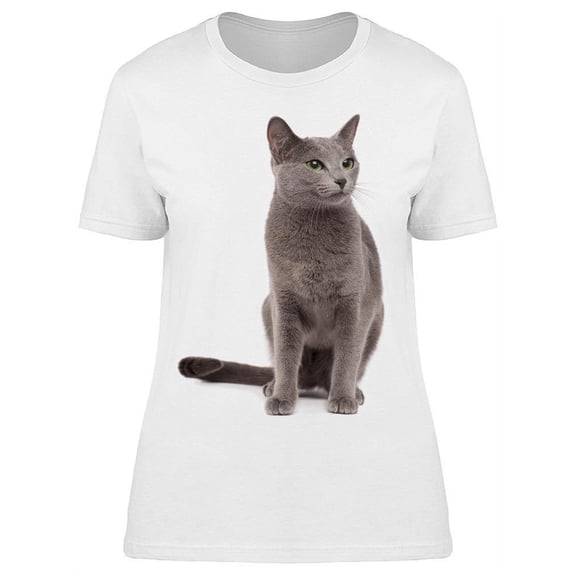 Adorable Russian Blue T-Shirt Women -Image by Shutterstock, Female Medium