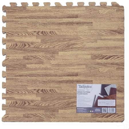Tadpoles Playmat Set, 9pc, Wood Grain, Light Natural