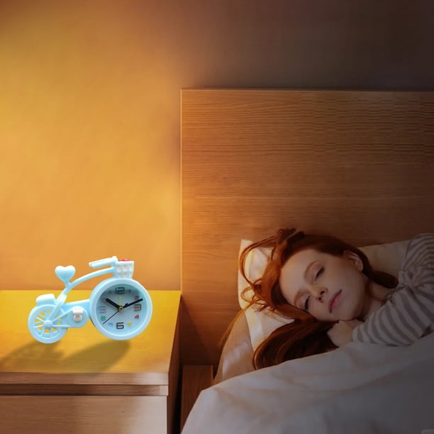 Reloj despertador para niños, silencioso, de escritorio, de plástico, a pilas, para decorar tu dormitorio y estudio.