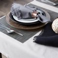 thumbnail image 4 of Contemporary Home Living Tweed Rectangular Placemats - 19" - Charcoal Gray - Set of 6, 4 of 6