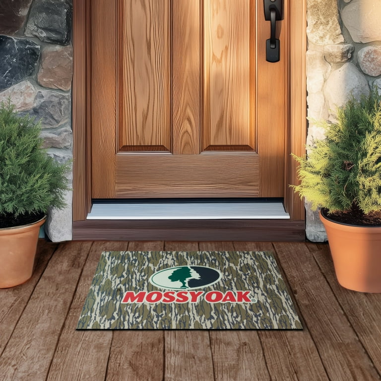 Mossy Oak Bottomland Camo Doormat 18x30 Waterproof Non-Slip Rubber