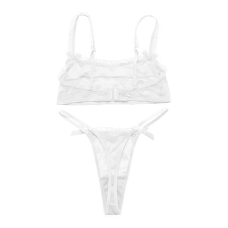 

Sngxgn Lingerie for Women Valentines Lingerie for Women Plus Size Lingerie Plus Floral Lace Sleepwear Sleeveless Nightgowns For Women White L
