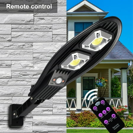 

Solar Powered Wall Light LED Outdoor 4 Mode Body Induction Lamp Remote Control IP65 Waterproof Garden Patio Walking Lighting
