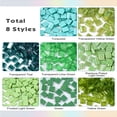 thumbnail image 4 of Beads NBEADS 240 unidades, 8 colores, cristal verde, rectángulo de 5 mm, 4 of 8