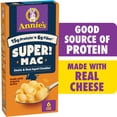 thumbnail image 3 of (6 pack) Annie's Super! Mac Shells and Real Aged Cheddar, Protein, Made with Organic Pasta, 6 oz, 3 of 16