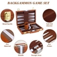 thumbnail image 4 of Funda clásica de piel sintética Backgammon Set RERIVER 2 Players, 4 of 7