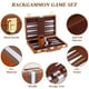 thumbnail image 4 of Funda clásica de piel sintética Backgammon Set RERIVER 2 Players, 4 of 7