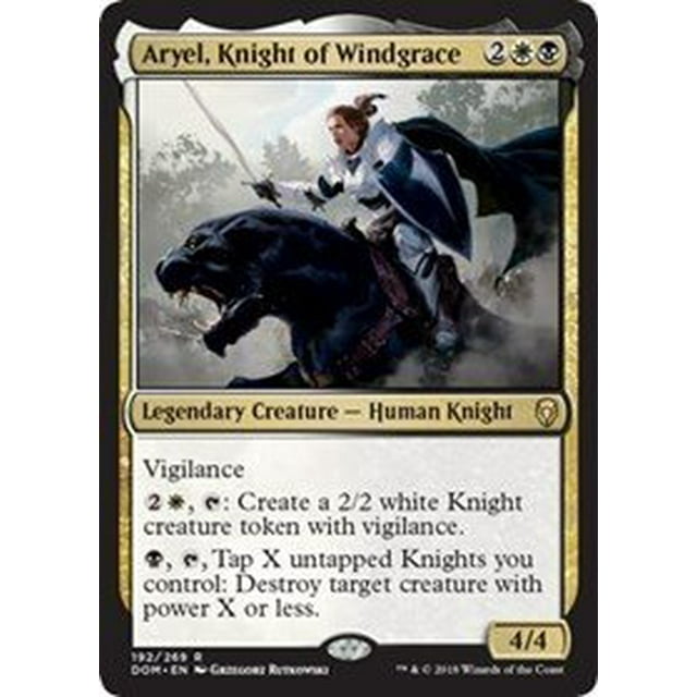 Juego de cartas Magic The Gathering Aryel, caballero de Windgrace