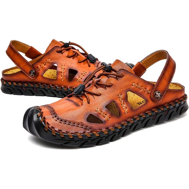 Hombres Sandalias Al Aire Libre Senderismo Camping Deportivas Cuero Transpirables Zapatos De Pescador Xishao ropa