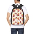 thumbnail image 6 of Vsdgher Popcorn Print Backpack for Women Men School Bookbag with Laptop Compartment for College Work Travel, Simple Fashion Casual Daypack, Fit 15" Laptop, 6 of 8
