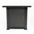 thumbnail image 6 of Olurrisa 28" Square Propane Fire Pit Table, 50,000 BTU Black Steel Outdoor Patio Heater with Volcanic Rocks & Lid, 6 of 9
