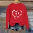 thumbnail image 5 of XUNKUSGA Womens Sweatshirts Funny Love Heart Valentine's Day Sweatshirts for Women Casual Long Sleeve Valentine Women's T-Shirts Lightweight Loose Soft Crewneck Pullover Top XS-XL Red, 5 of 5
