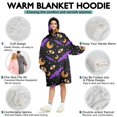 thumbnail image 5 of Wearable Oversized Blanket,Halloween Bat Moon Eye Pattern Wearable Blanket Hoodie for Adults,Cozy Hooded Blankets with Super Pockets,Super Warm Fuzzy Pullover for Women & Men, 5 of 6