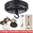 thumbnail image 2 of Vintage Ceiling Rose Hook Plate Light Fitting Chandelier Pendant Lamp Parts, 2 of 8