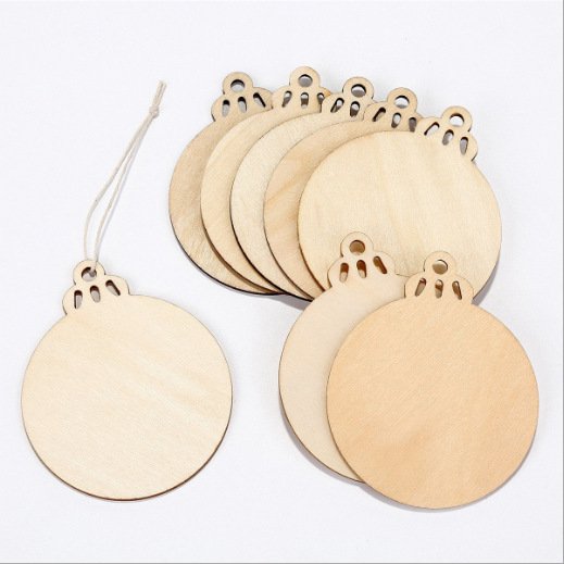 Adornos de árbol de Navidad de madera, decoración navideña de copos de nieve de alce personalizada, regalo de Navidad pintado a mano