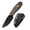 Brown, variant on Kizer Hare D2 Steel Fixed Blade Hunting Knife, 3.14 inch, Burlap Micarta/G10 Handle, Survival EDC