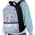 thumbnail image 4 of Yuyamidu Cute Space Axolotl 17 Inch Large School Bookbag, Lightweight Casual Daypack with Multiple Pockets for Boys Girls Elementary Middle School Daily Use Travel, 4 of 6