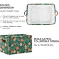thumbnail image 3 of GZHJMY Christmas And Happy New Year Storage Bins Collapsible with Handle, 2PCS Rectangle Waterproof Baskets for Storage Cube Closet Organizer for Toy Nursery Book Office Shelf Bathroom, 3 of 7