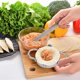 thumbnail image 1 of Juego de moldes para albóndigas de acero inoxidable, herramienta de prensa de masa para hacer albóndigas en la piel, para cocina, Manual, pellizco, masa, pastel, ravioles (2 piezas, plateado), 1 of 2
