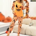 thumbnail image 2 of Weebloom Halloween Pajama Set For Women Graphic Long Sleeve Tops And Pants Fall Winter 2 Piece Set Pjs Loungewear,Size S-2Xl, 2 of 7