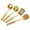 golden, variant on Wok Spatula and Ladle, Skimmer Spoon, Slotted Spatula - 304 Stainless Steel Kitchen Utensils Set, 4-Pieces Cooking Tools,Wok Accessoriesgolden