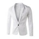 thumbnail image 1 of Top de traje de negocios informal de color sólido con un solo botón para hombre, 1 of 4