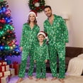 thumbnail image 4 of mgoYE Family Christmas Pajamas Couple Matching Pajamas Sets Silk Long Sleeve Button Sleepwear Satin Pjs Shorts Set Soft Lounge Set, 4 of 6