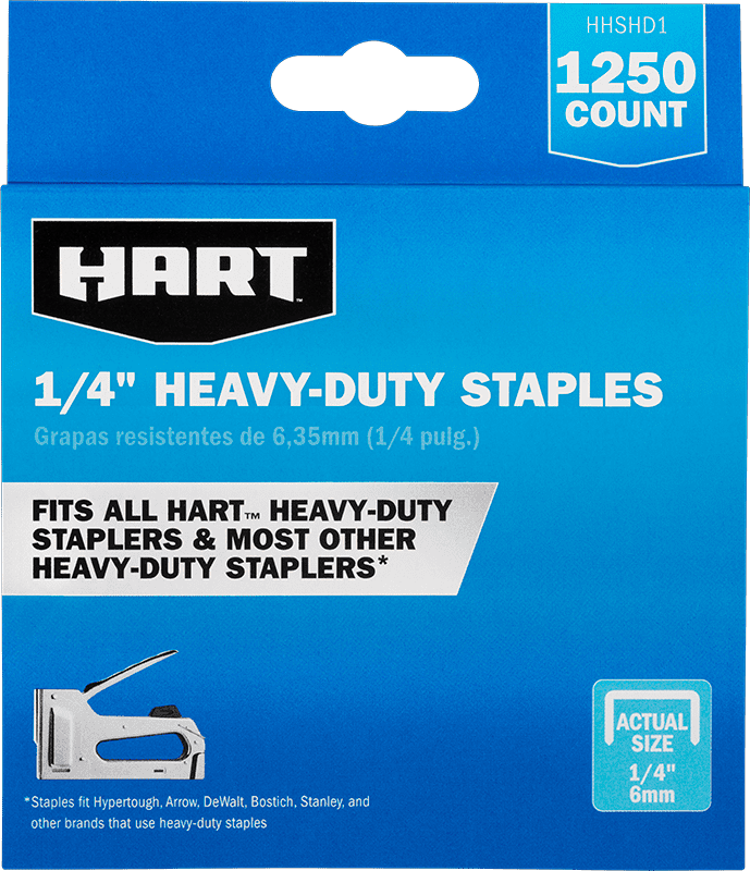 HART Heavy Duty 1/4 Inches Staples (1,250 Count)