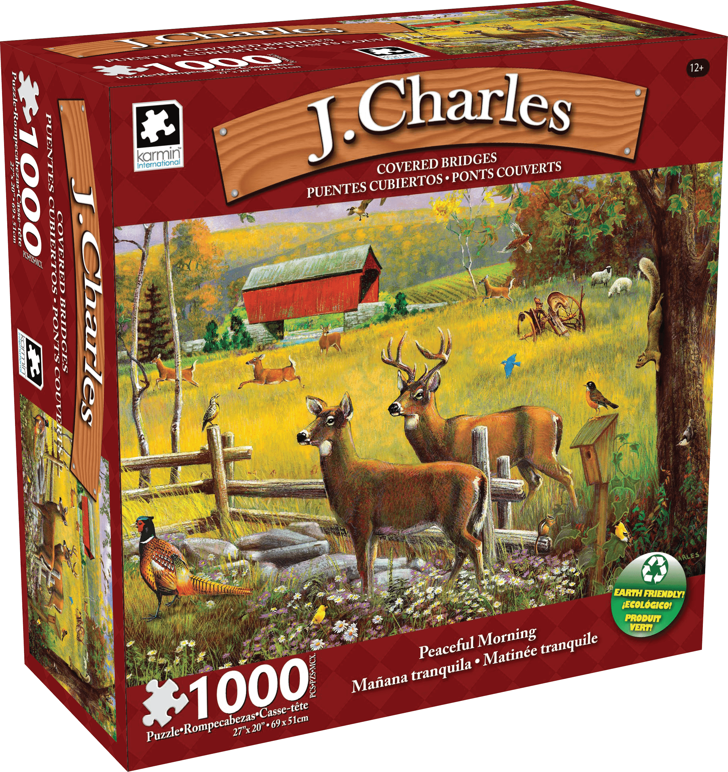 Charles Covered Bridge Collection Karmin-Special Purchases 1000 Piece Jigsaw Puzzle,Peaceful Morning J