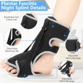 thumbnail image 3 of Plantar Fasciitis Night Splint, Adjustable Plantar Fasciitis Relief Night Splint for Women & Men, Relief Brace for Plantar Fasciitis Relief, Achilles Tendonitis and Foot Drop, Black, 3 of 5