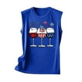 thumbnail image 3 of cllios Women's 4th of July Tank Tops Clearance Patriotic Red White and Blue Print Tshirts Cute Sleeveless T-shirts Cami Trendy Round Neck Tanks Going Out Tops for Women, 3 of 4