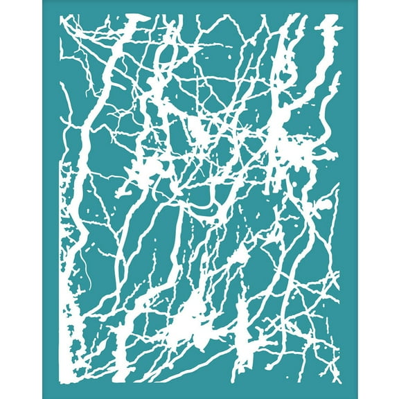 1pc Silk Screen Printing Stencil for Painting on Wood tion T-Shirt Fabric Turquoise Lightning Bolt 127x100mm Scrapbooking Storage