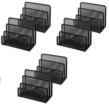 6 Pcs Desk Mail Organizer Small File Letter Holder Metal Mesh Desktop Storage for Home or Office Desk