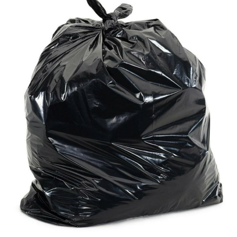 PlasticMill 100-Gallons Black Outdoor Plastic Lawn and Leaf Trash Bag in  the Trash Bags department at