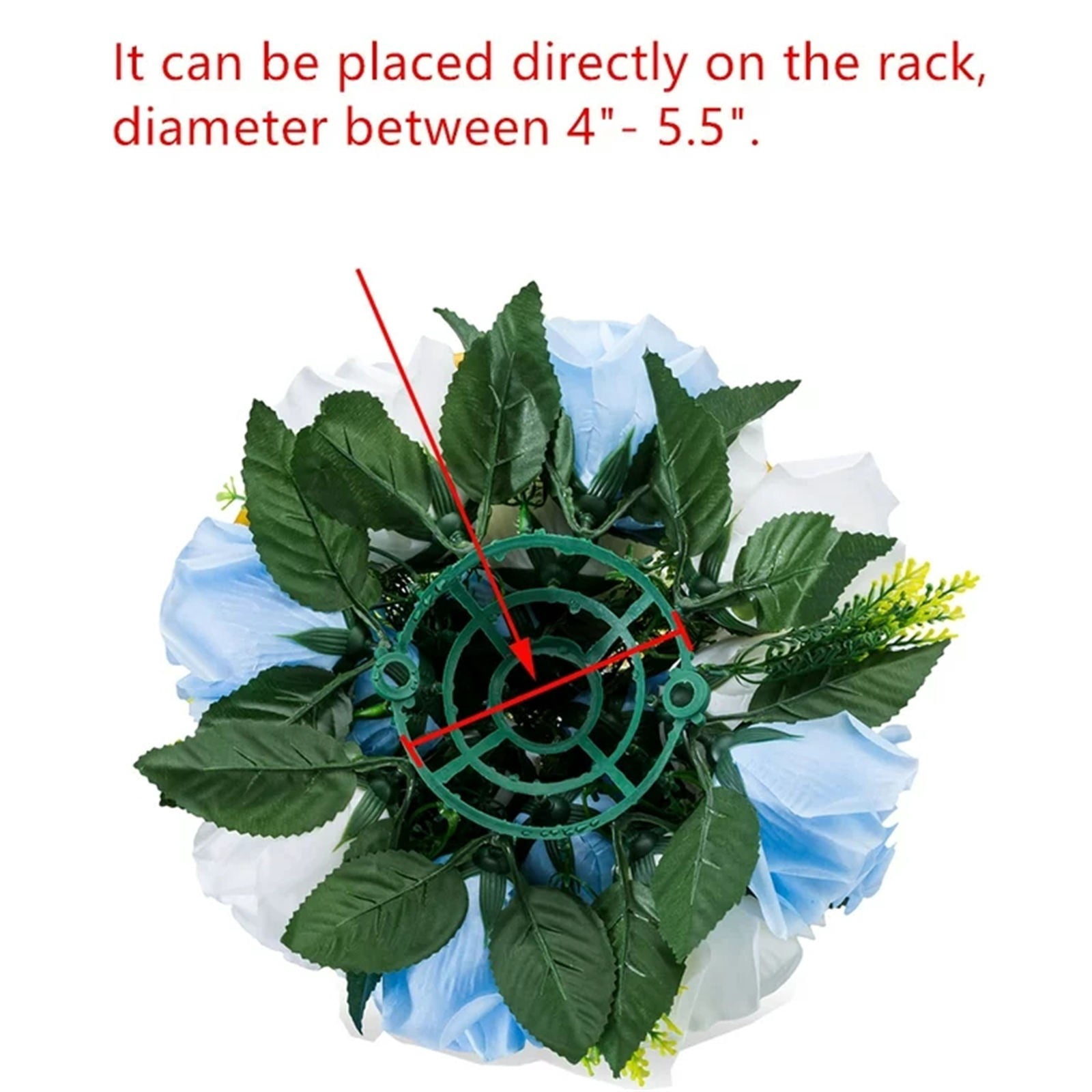 2-Pack White & Light Blue Silk Flower Ball – Miyuadkai Simulation Silk Flower Ball for Wedding Car Staircase Decoration, Main Table Centerpiece Wedding Props