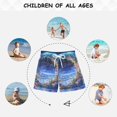 thumbnail image 6 of FORMRS Boys Swim Trunks Quick Dry Mesh Liner Boardshorts Sizes XS-XL, Beautiful Floral Moon, 6 of 7