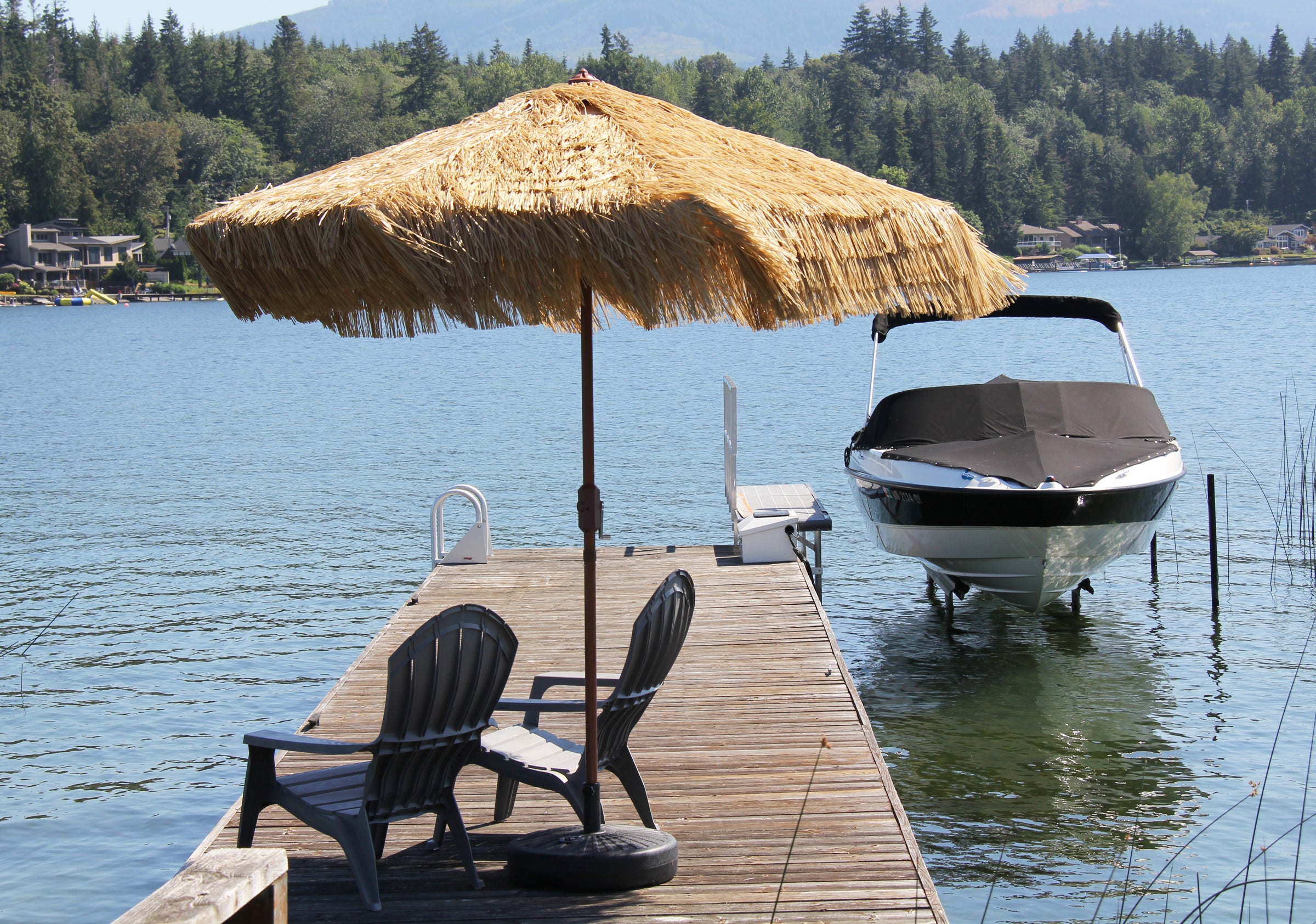 DestinationGear 102" Brown Round Market Patio Umbrellas, Rust Resistant