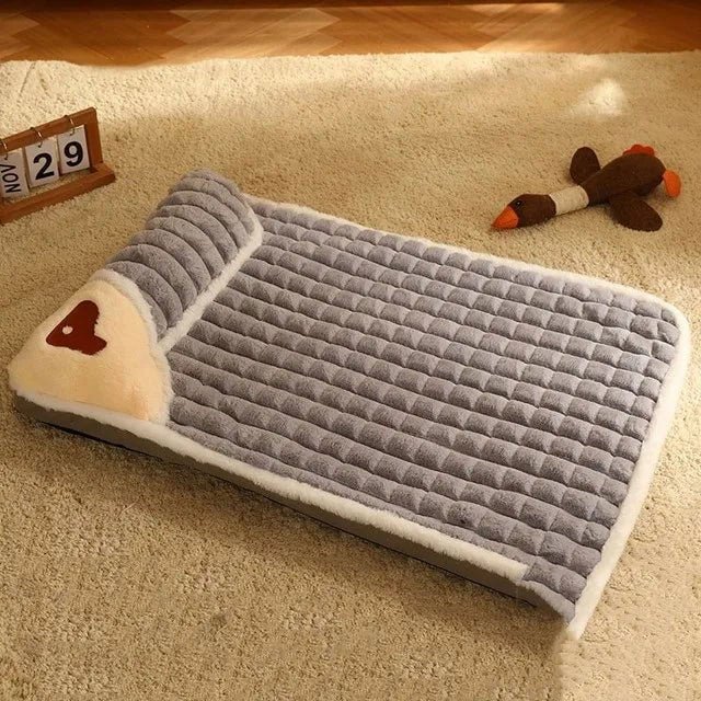 MADDEN Winter Warm Dog Mat Luxury Sofa for Small Medium Dogs Plaid Bed for Cats Dogs Fluff Sleeping Removable Washable Pet Beds ShopWise Round
