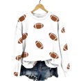 thumbnail image 2 of Sweatshirts for Women Long Sleeve Round Neck Ladies Rugby Print Casual Home Pullover Sweater, 2 of 7