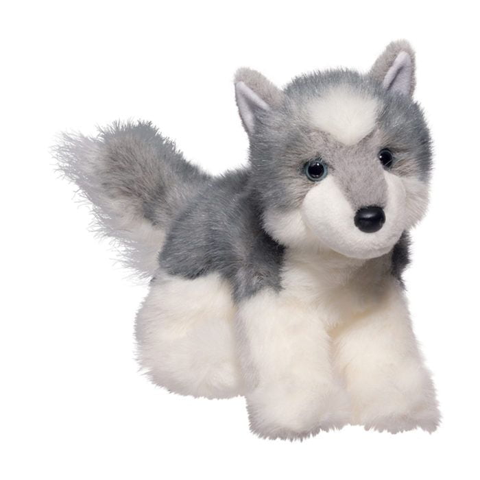 Little Brownie Bakers Girl Scouts Husky Dog 10" Gray White Wolf Soft Bean Plush 