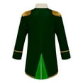thumbnail image 2 of Yruioon Kids Boys Prince Outfits Long Sleeve Gold Fringe Velvet Tailcoat Medieval Royal Court Coat Green 18-24M, 2 of 5